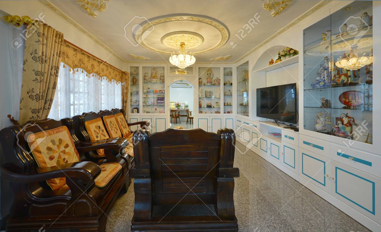 Elegant Oriental Classic Vintage Chinese Living Room Interior Stock Photo Picture And Royalty Free Image Image 94062195