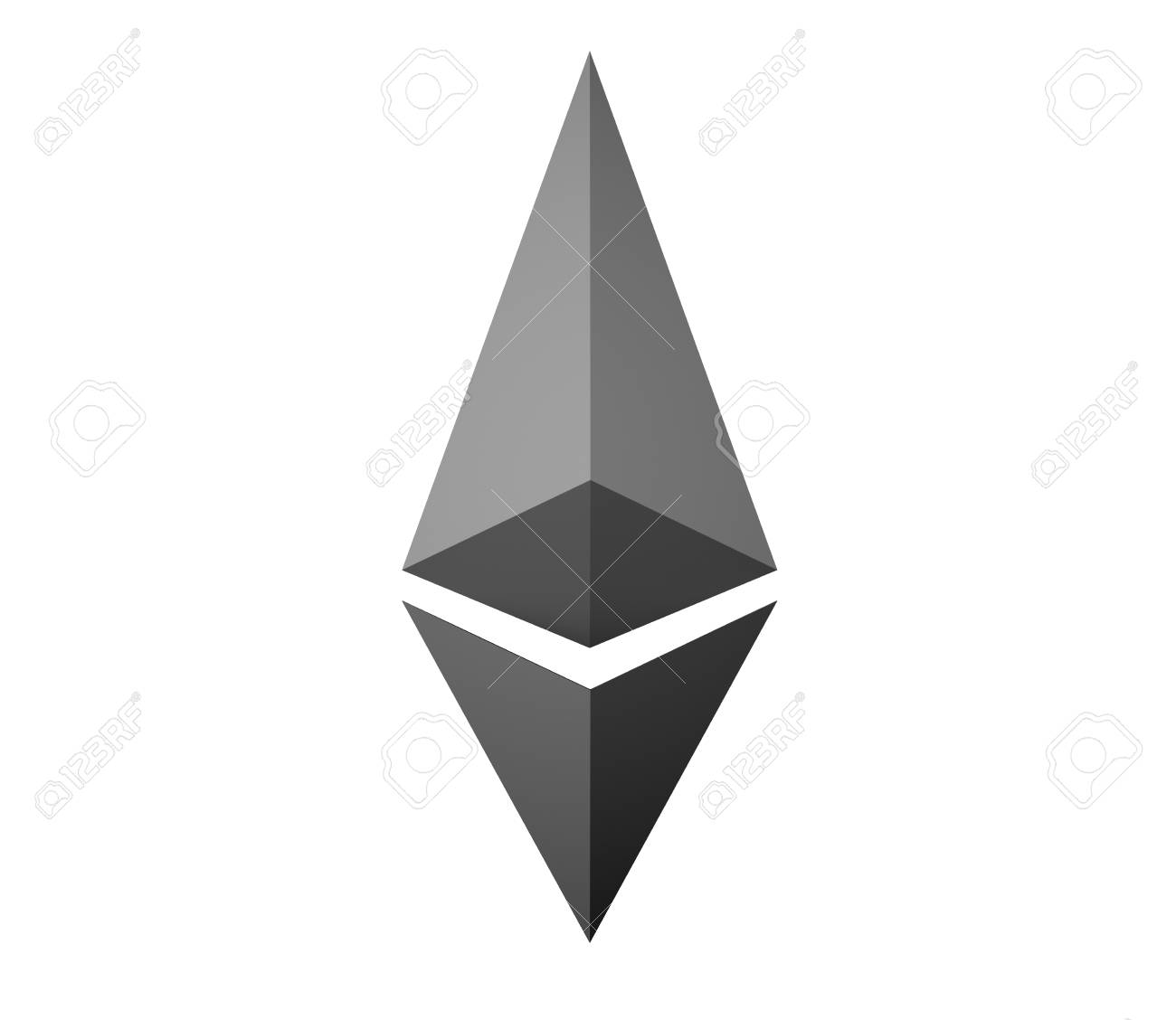 흰색, 3d 일러스트 레이 션에 고립 된 이더 리움 기호 아이콘 로열티 무료 사진, 그림, 이미지 그리고 스톡포토그래피. Image  97799731