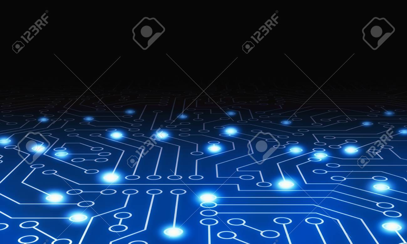 blue circuit board pattern