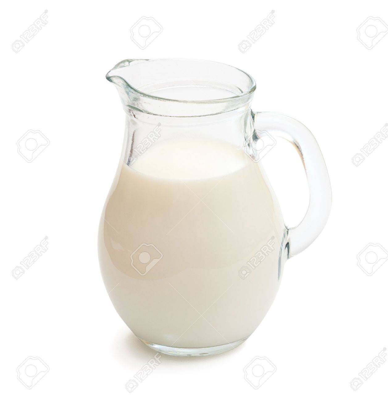 Glass jug of fresh milk isolated on white - 41509851 Glass jug of fresh milk isolated on white - 41509851