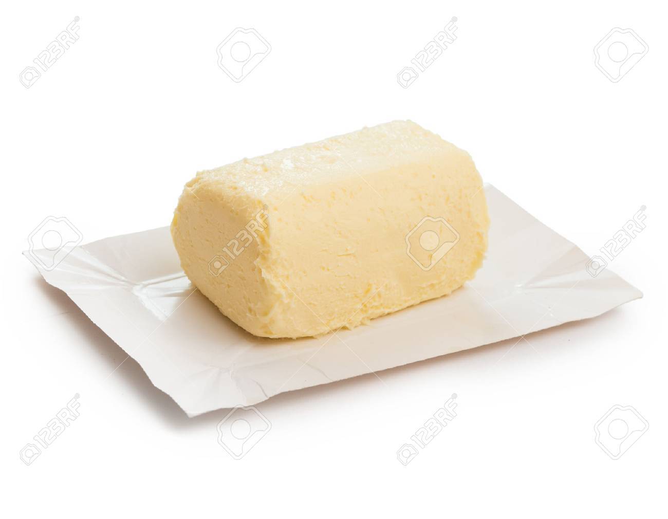 Piece Of Butter On A White Background Stock Photo Picture And Royalty Free Image Image 44146145