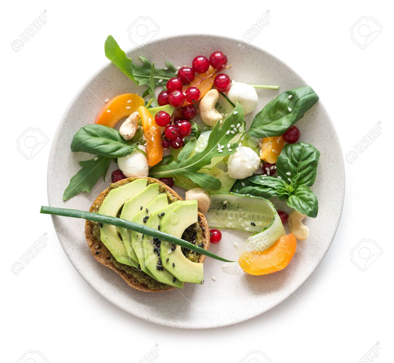 Vegetarian salad isolated - 81852494 Vegetarian salad isolated - 81852494