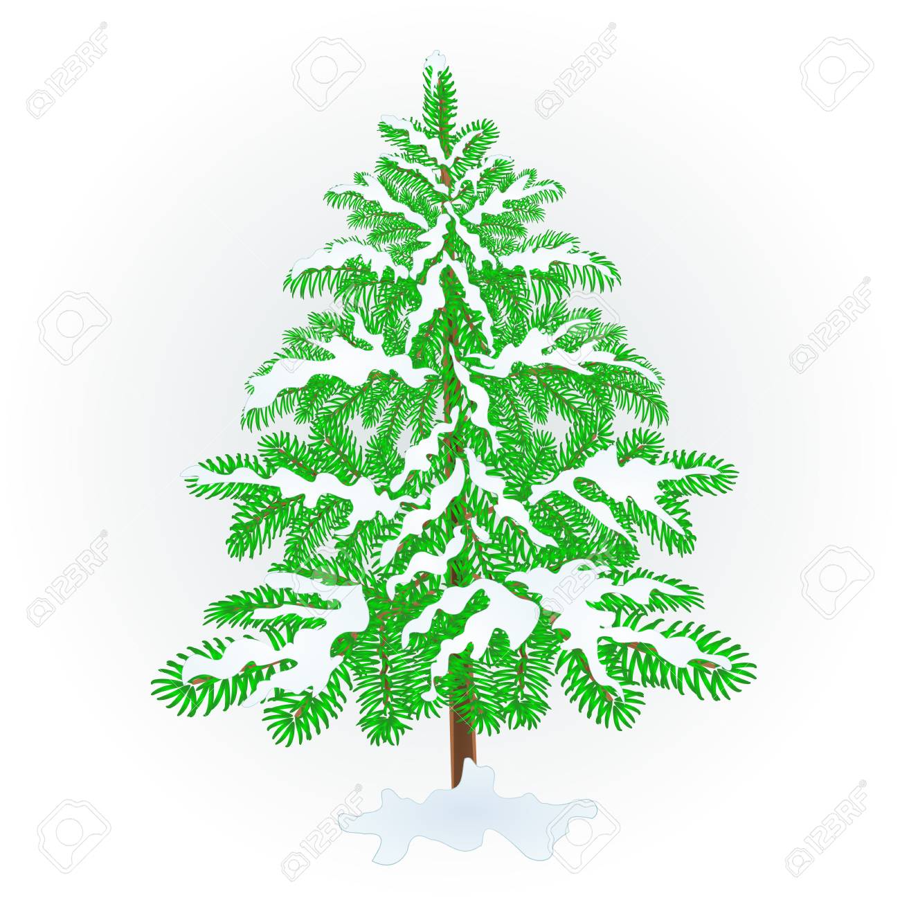 Sapin De Noel Epinette Avec Dessin De Main Editable De Neige Illustration Vectorielle Vintage Clip Art Libres De Droits Vecteurs Et Illustration Image 6613