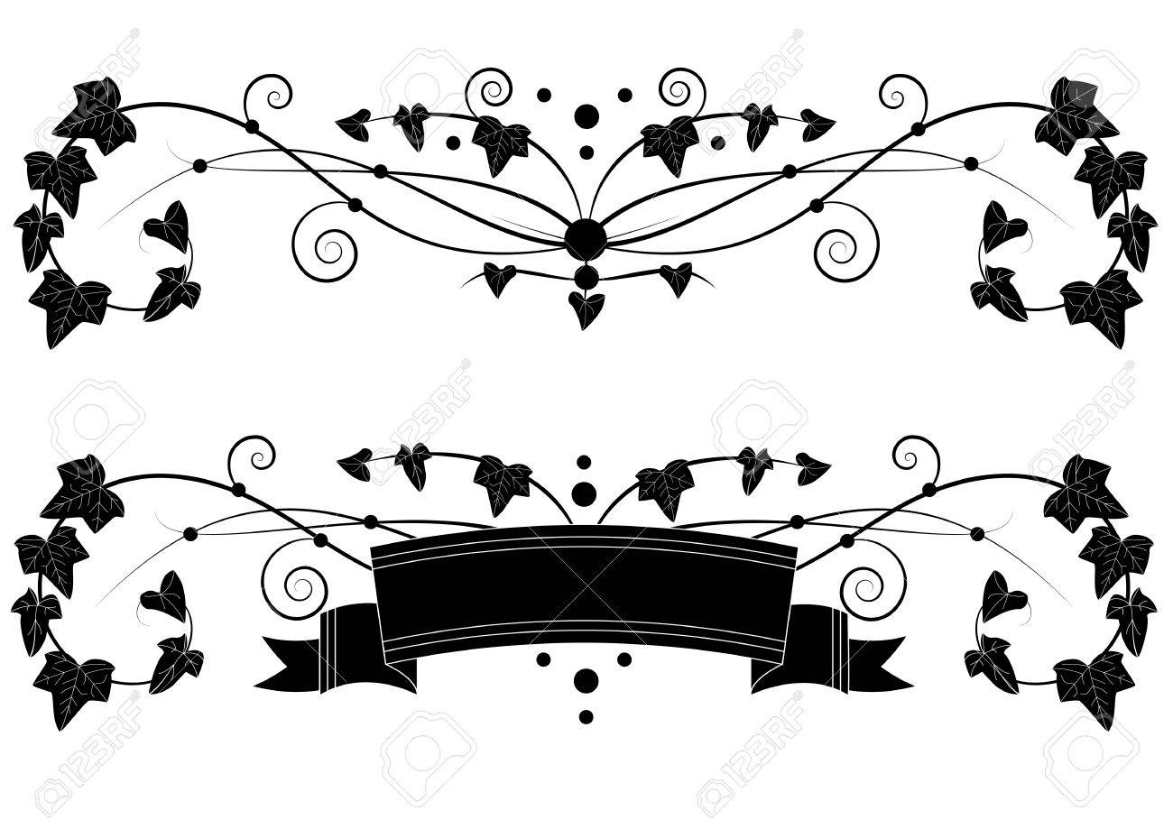 ツタの枝とベクター バナーの設定 のイラスト素材 ベクタ Image ツタの枝とベクター バナーの設定 のイラスト素材 ベクタ Image