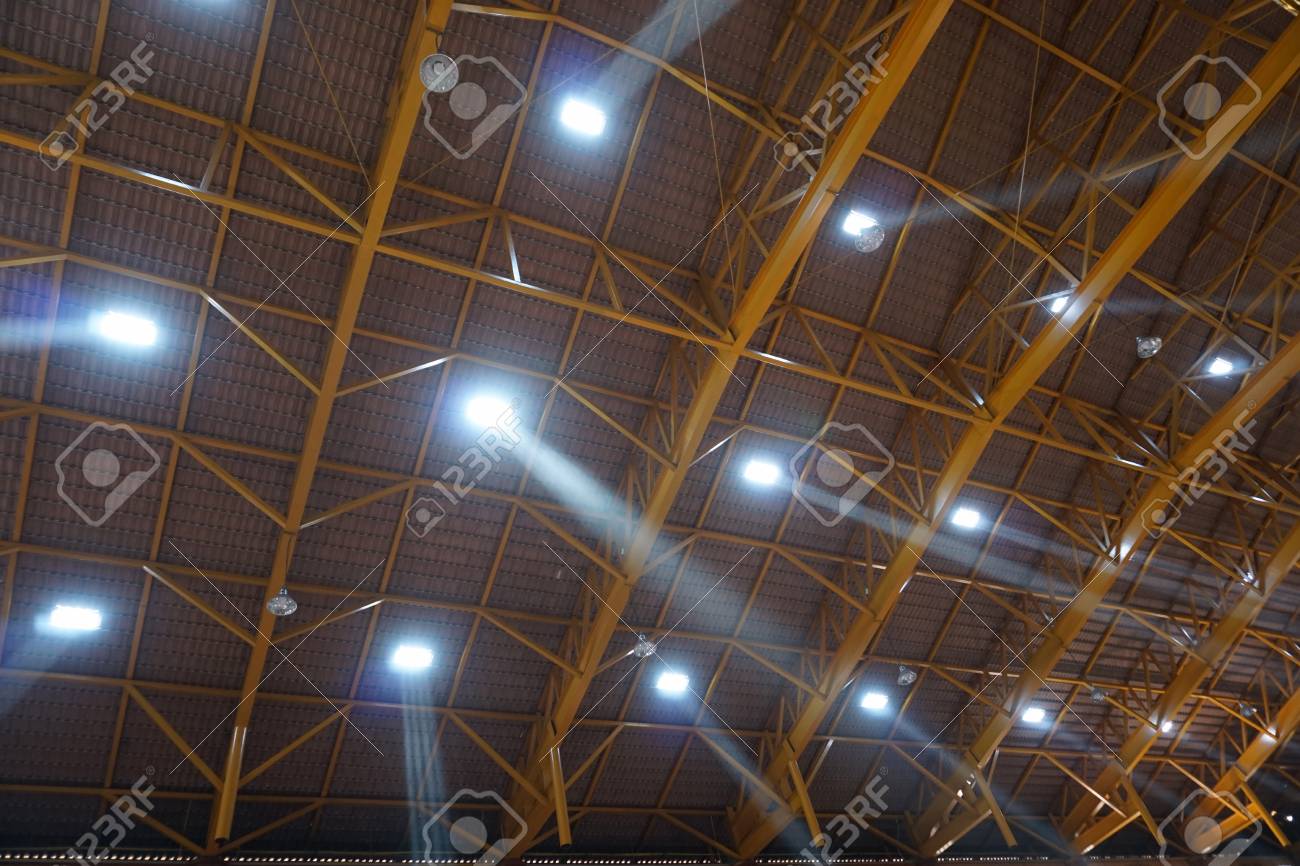 Abstract Of Light Through The Roof For Background Used Stock Photo
