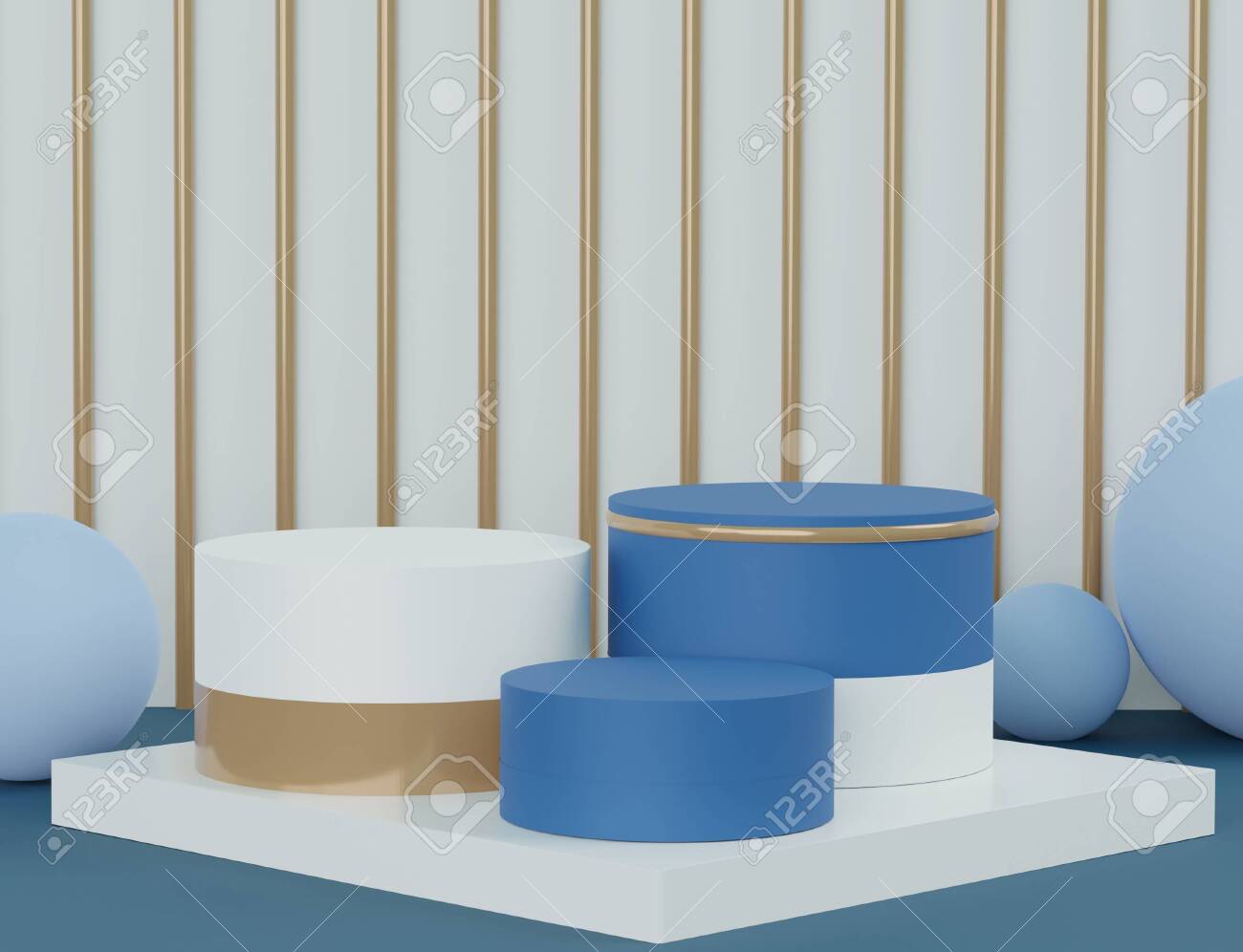 3d abstract minimal geometric forms. Glossy luxury podium for your design. Classic blue color of the year 2020. Fashion show stage,pedestal, shopfront. Empty scene for cosmetic show and mock up. - 140466189 3d abstract minimal geometric forms. Glossy luxury podium for your design. Classic blue color of the year 2020. Fashion show stage,pedestal, shopfront. Empty scene for cosmetic show and mock up. - 140466189