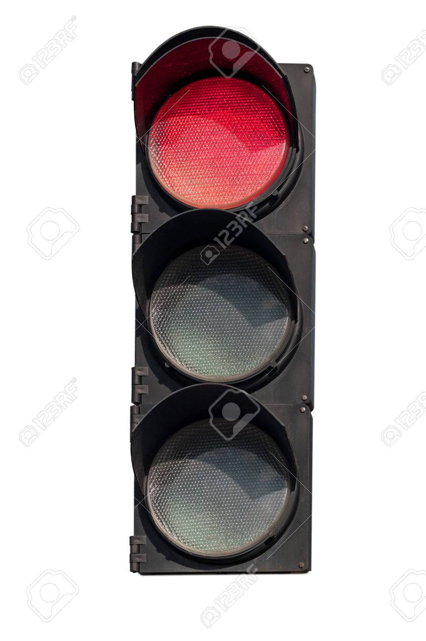 単独で信号機の赤信号 の写真素材 画像素材 Image