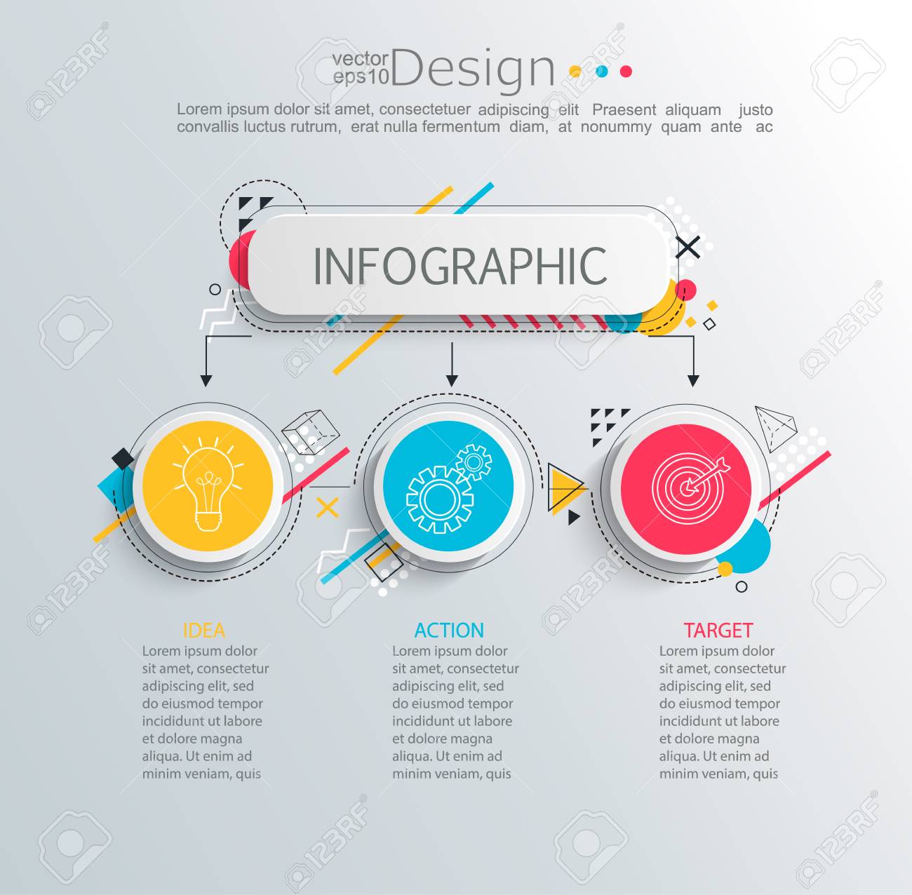 presentation business infographic template with 3 options and business infographic template