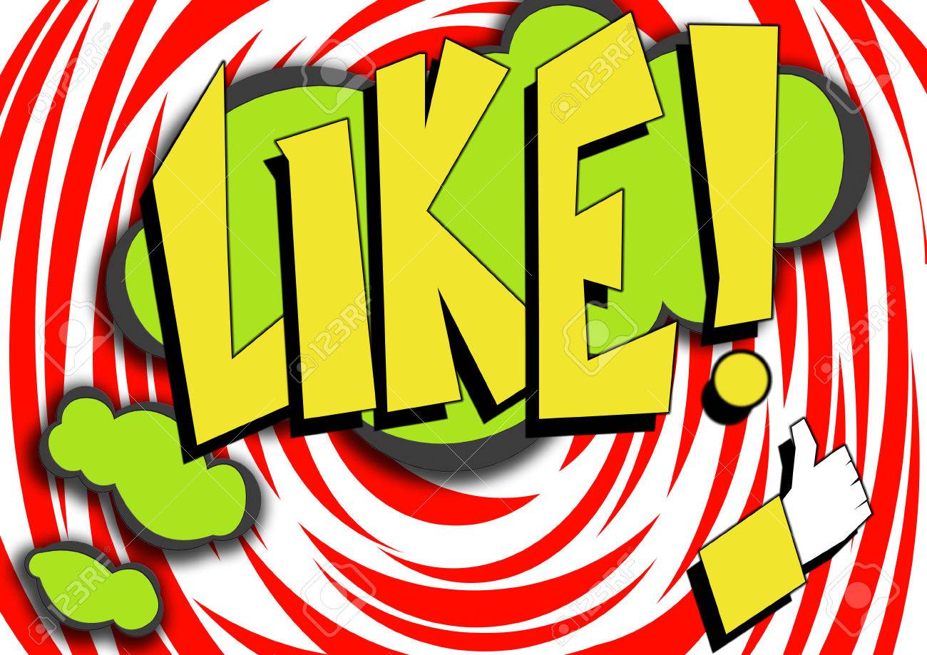 pop art comics icon with like word image with hi res rendered