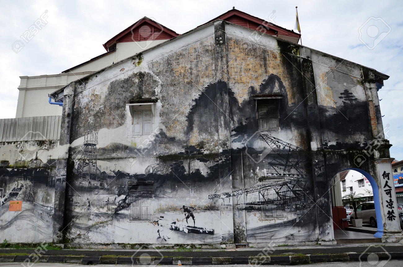 Ipoh Malasia 23 De Noviembre 2015 Evolucion Arte De La Pared