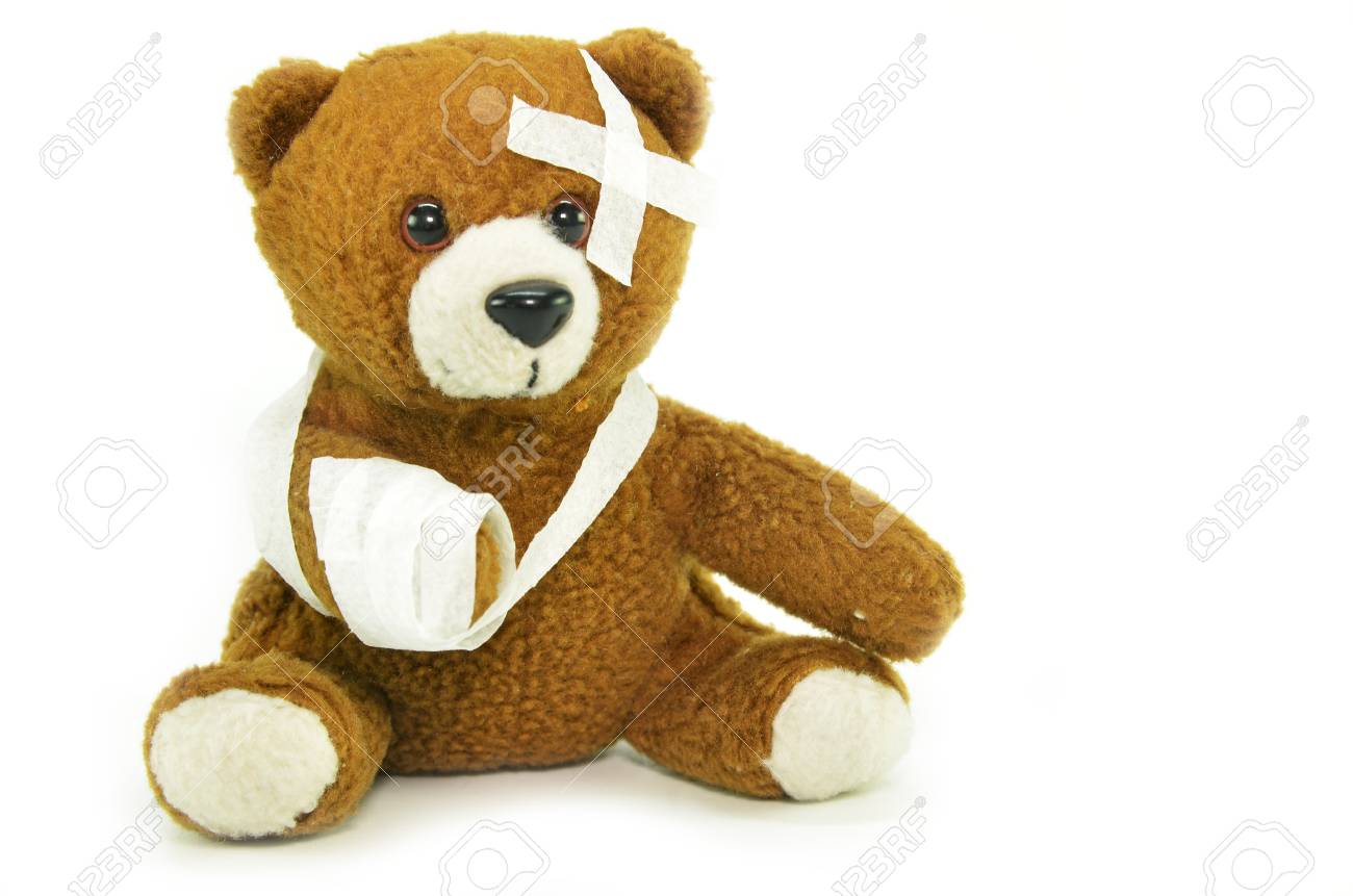 injured teddy bear