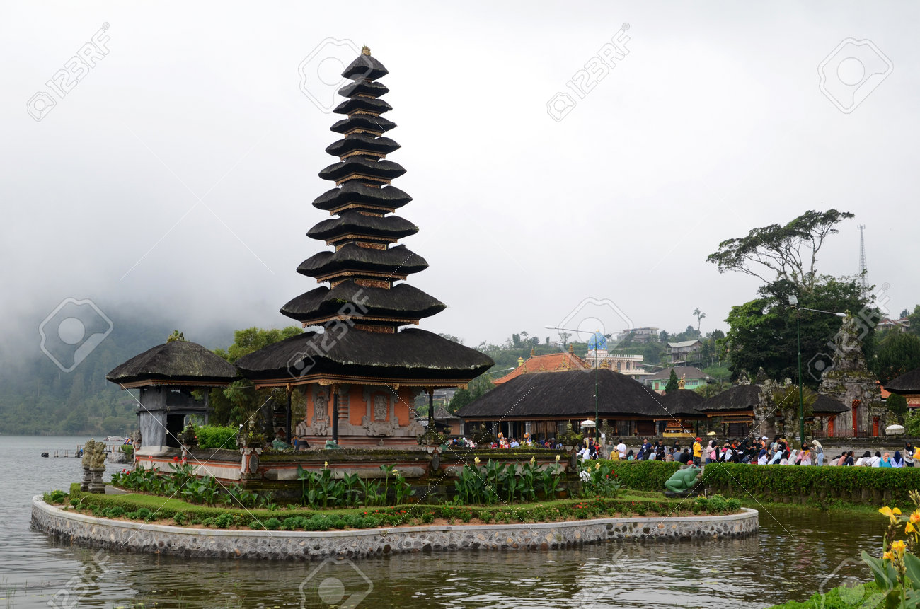 Bali Indonesia 14 Feb 2019 Pura Ulun Danu Bratan Temple In