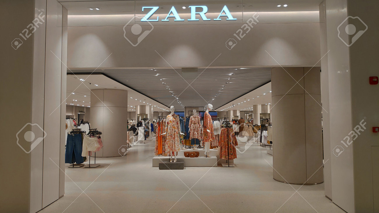 Singapore 11 Apr 2019 Entrance To Zara Store Located Inside