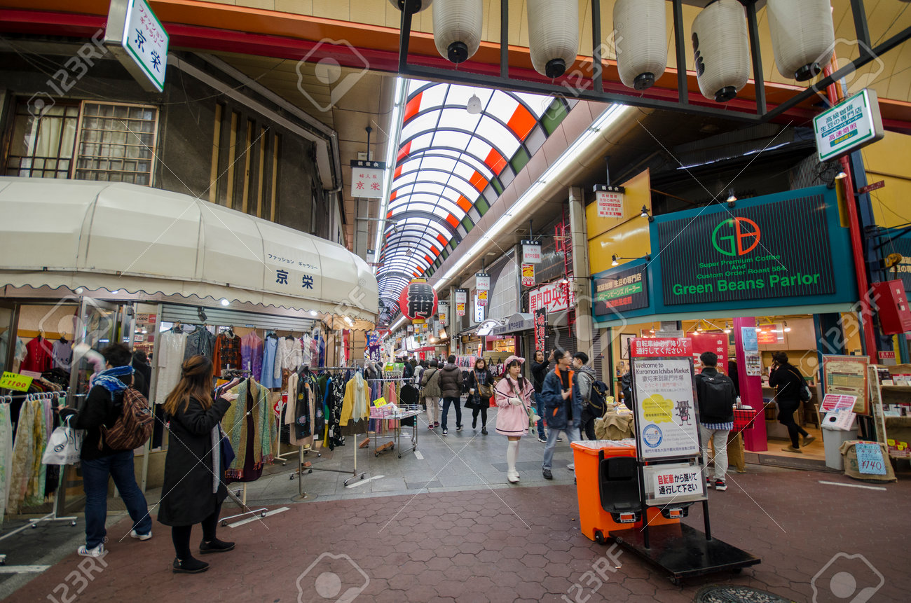 Osaka Japan 28 Nov 19 Shoppers Visit Nipponbashi Kuromon Stock Photo Picture And Royalty Free Image Image