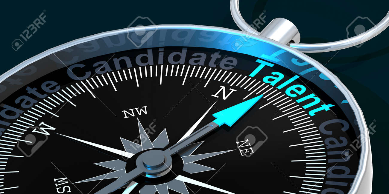 Compass needle pointing to word talent, 3d rendering - 165027193 Compass needle pointing to word talent, 3d rendering - 165027193