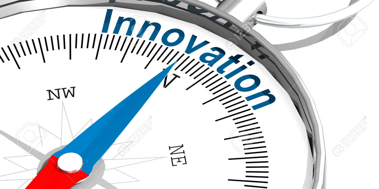 Innovation word on white compass, 3d rendering - 171843033 Innovation word on white compass, 3d rendering - 171843033