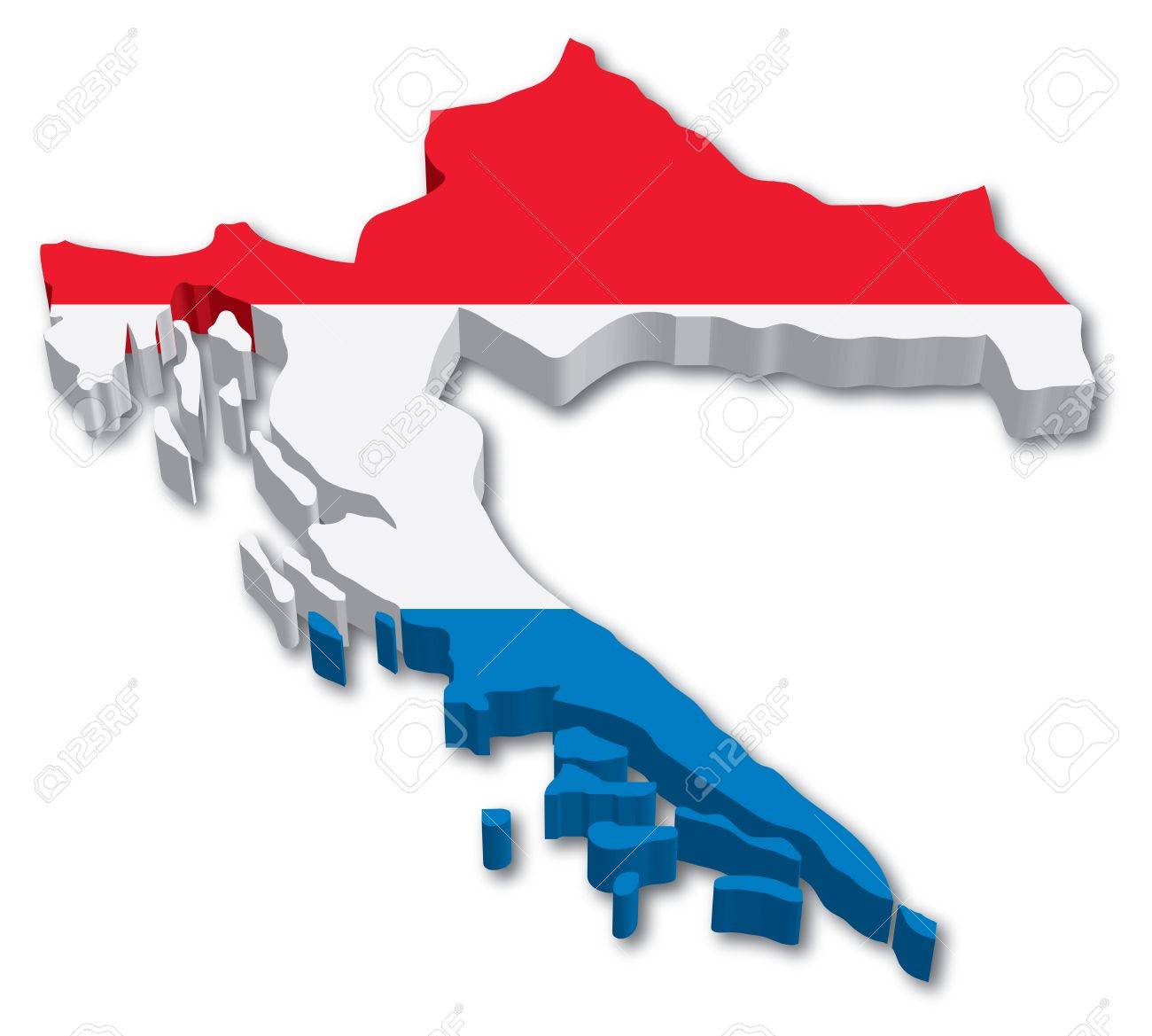 Croatia Map Shape Money Clip