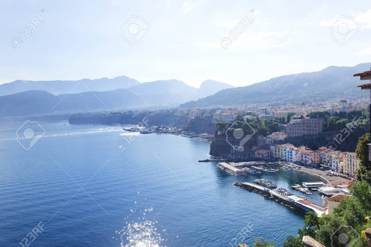 Marina Grande Beach And Pier Panoramic View Sorrento Campania