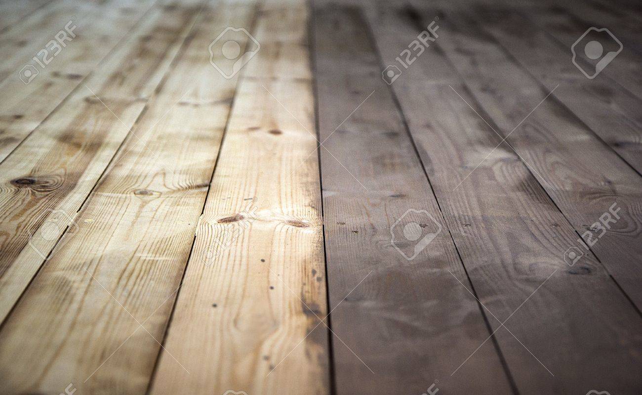 Half Painted Wooden Background With Grey Colour Wooden Floor