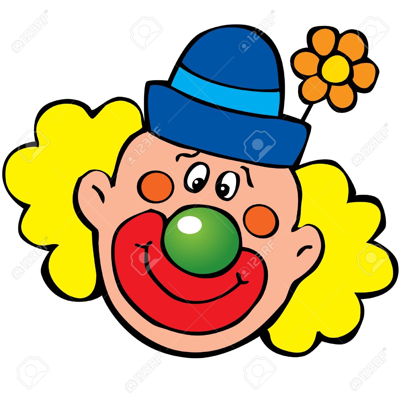 Happy Clown Art-illustration On A White Background Royalty Free SVG,  Cliparts, Vectors, and Stock Illustration. Image 15067566.
