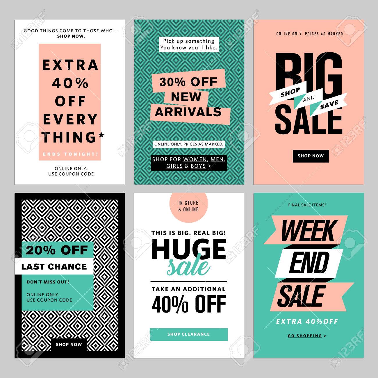 Social media pack. illustrations for website and mobile website posters, email and newsletter designs, ads, coupons, promotional material. - 59939997 Social media pack. illustrations for website and mobile website posters, email and newsletter designs, ads, coupons, promotional material. - 59939997