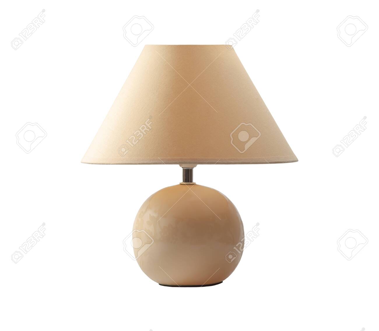 table lamp with yellow shade