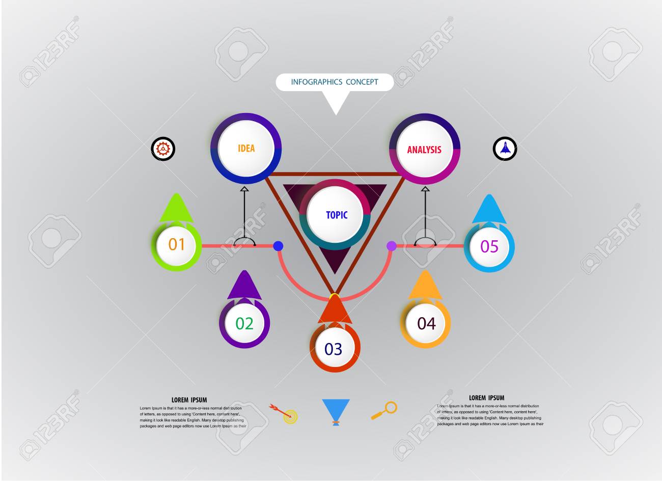 vector infographics timeline design template with 3d paper label