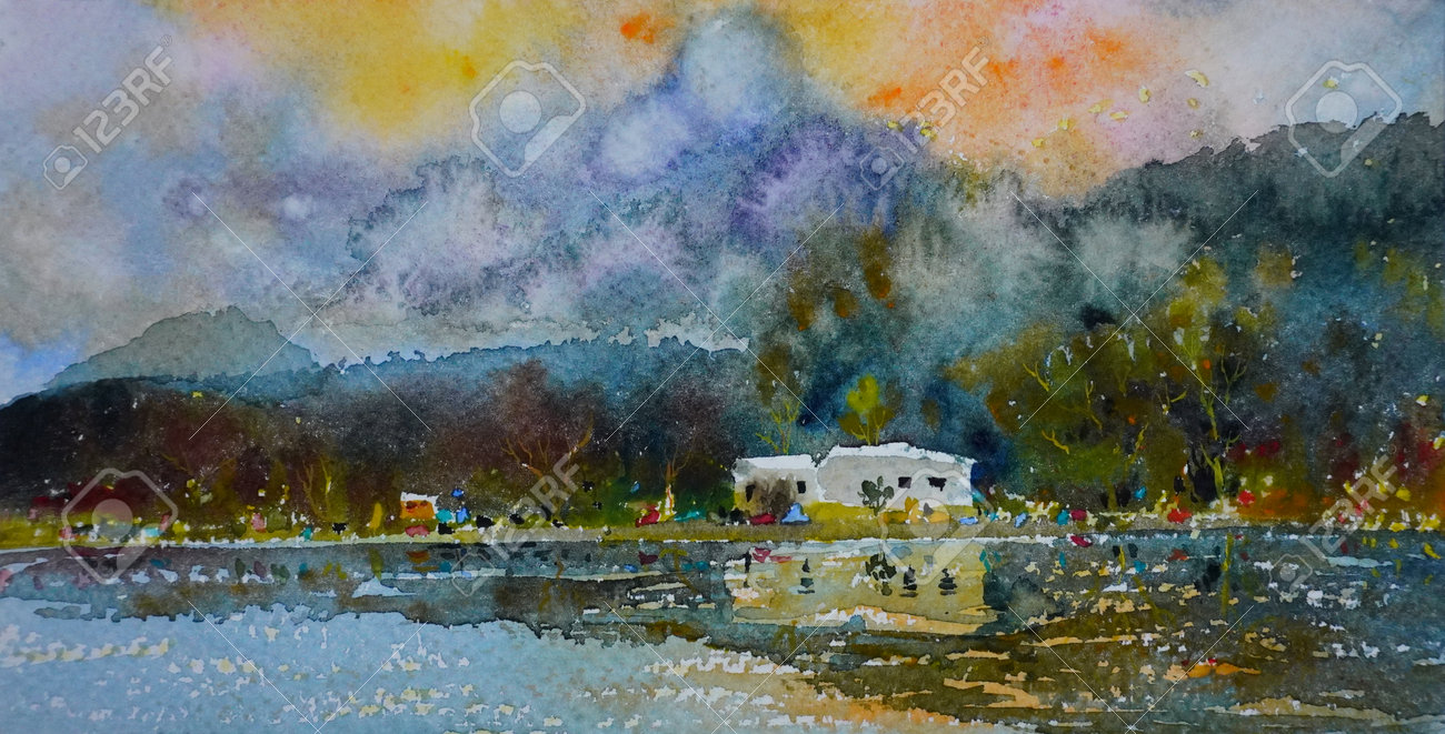 【真作】絵画　パステル画　静寂な自然と放牧風景　柔らかな色彩の風景画　U124 真作】絵画パステル画静寂な自然と放牧風景柔らかな色彩の風景画U124
