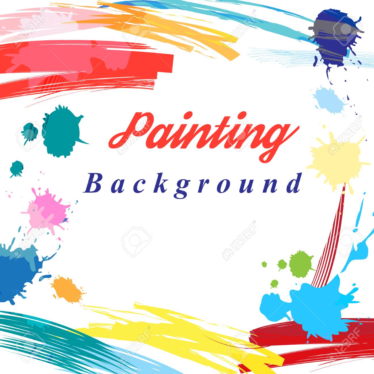 scenic from brush strokes background template for posters flyers scenic flyers