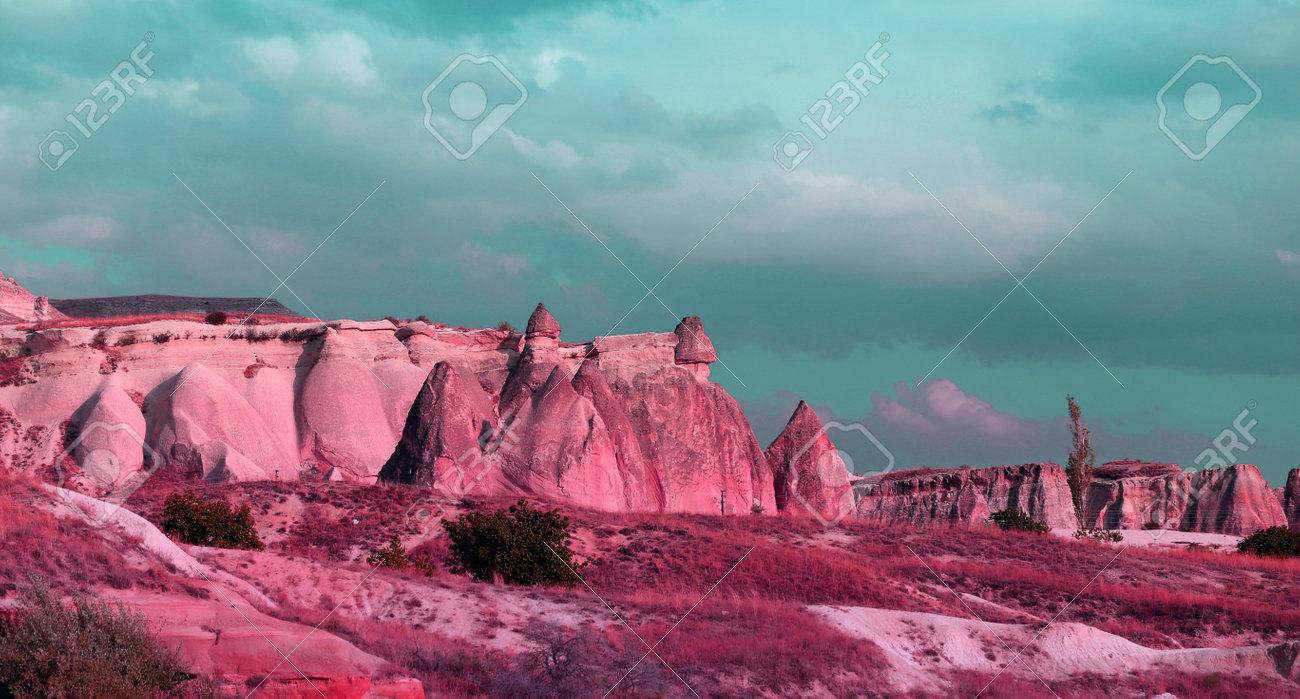 Photo bright beautiful mountains in Cappadocia - 161037232 Photo bright beautiful mountains in Cappadocia - 161037232