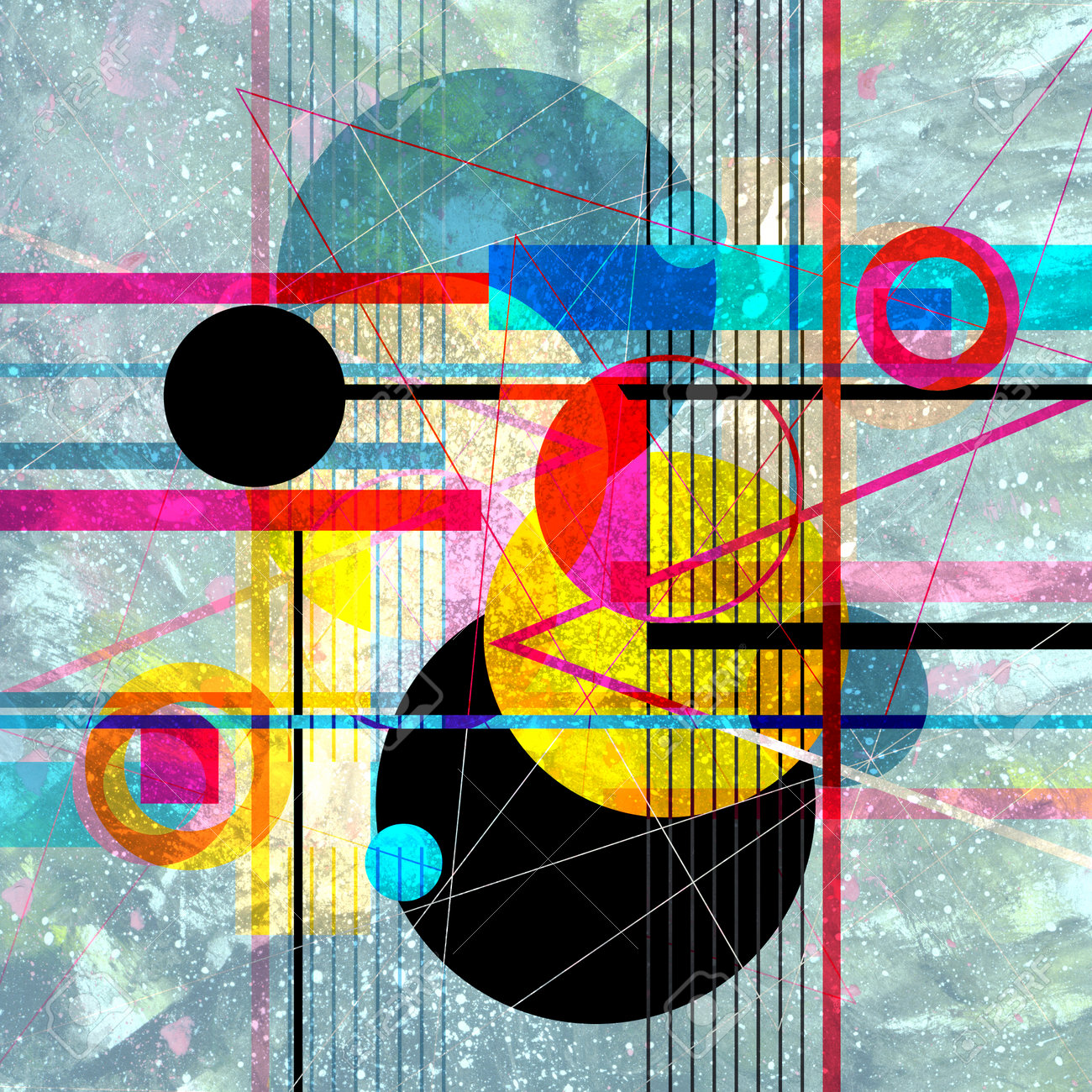 Abstract geometric watercolor retro background - 165252431 Abstract geometric watercolor retro background - 165252431