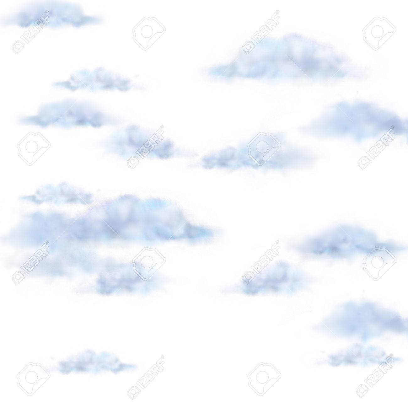 空 雲 背景 イラスト ストローク 塗料 の写真素材 画像素材 Image