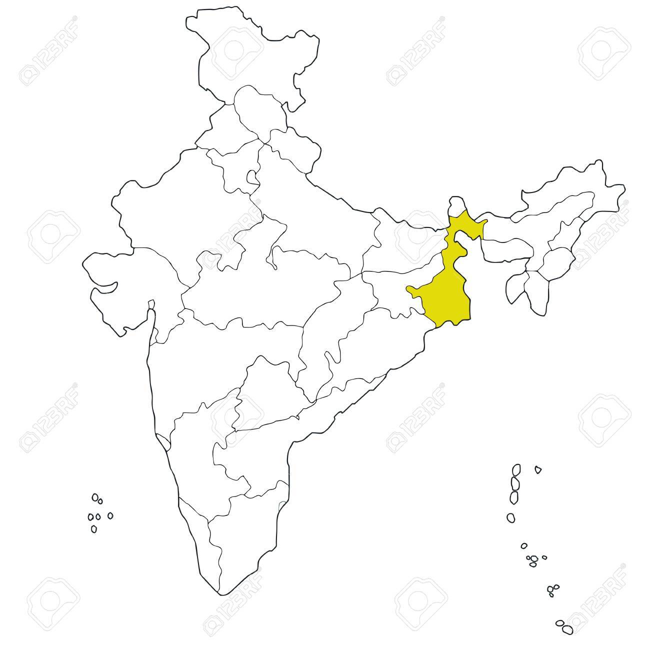 Bengal In Map Of India Eastern State West Bengal On The Map Of India Royalty Free Svg, Cliparts,  Vectors, And Stock Illustration. Image 32999953.