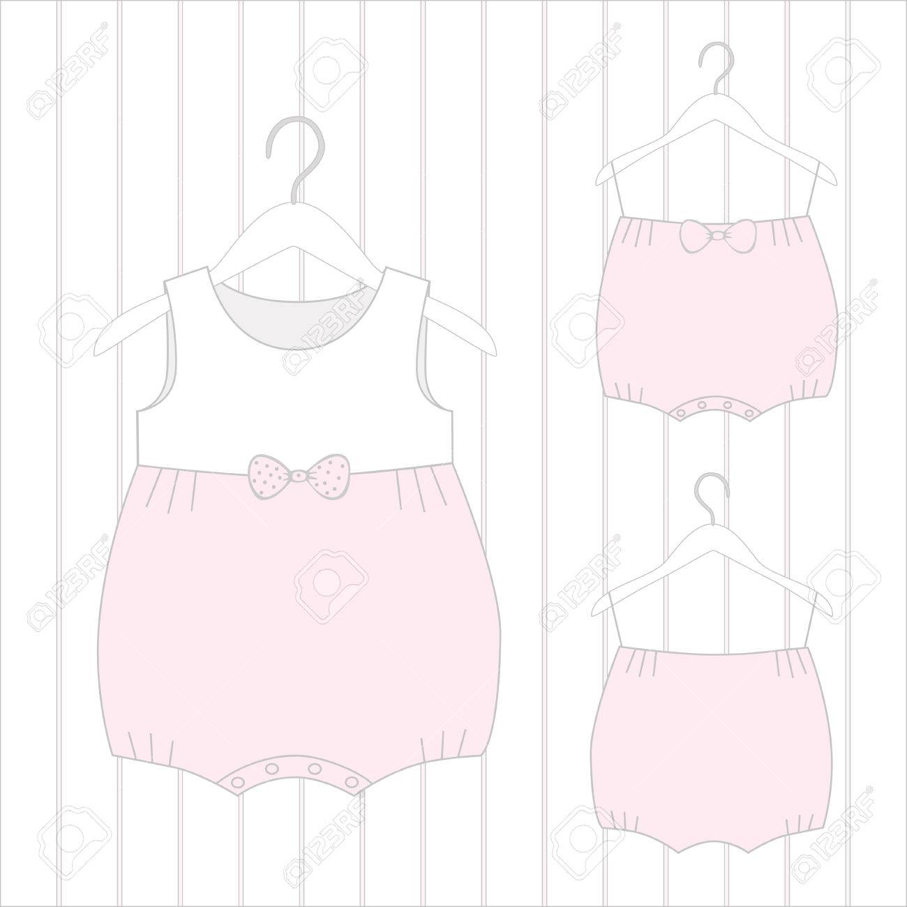 Vetements Pour Bebe Des Elements Enfants S De Vetements Et De Vetements De Cintre Clip Art Libres De Droits Vecteurs Et Illustration Image