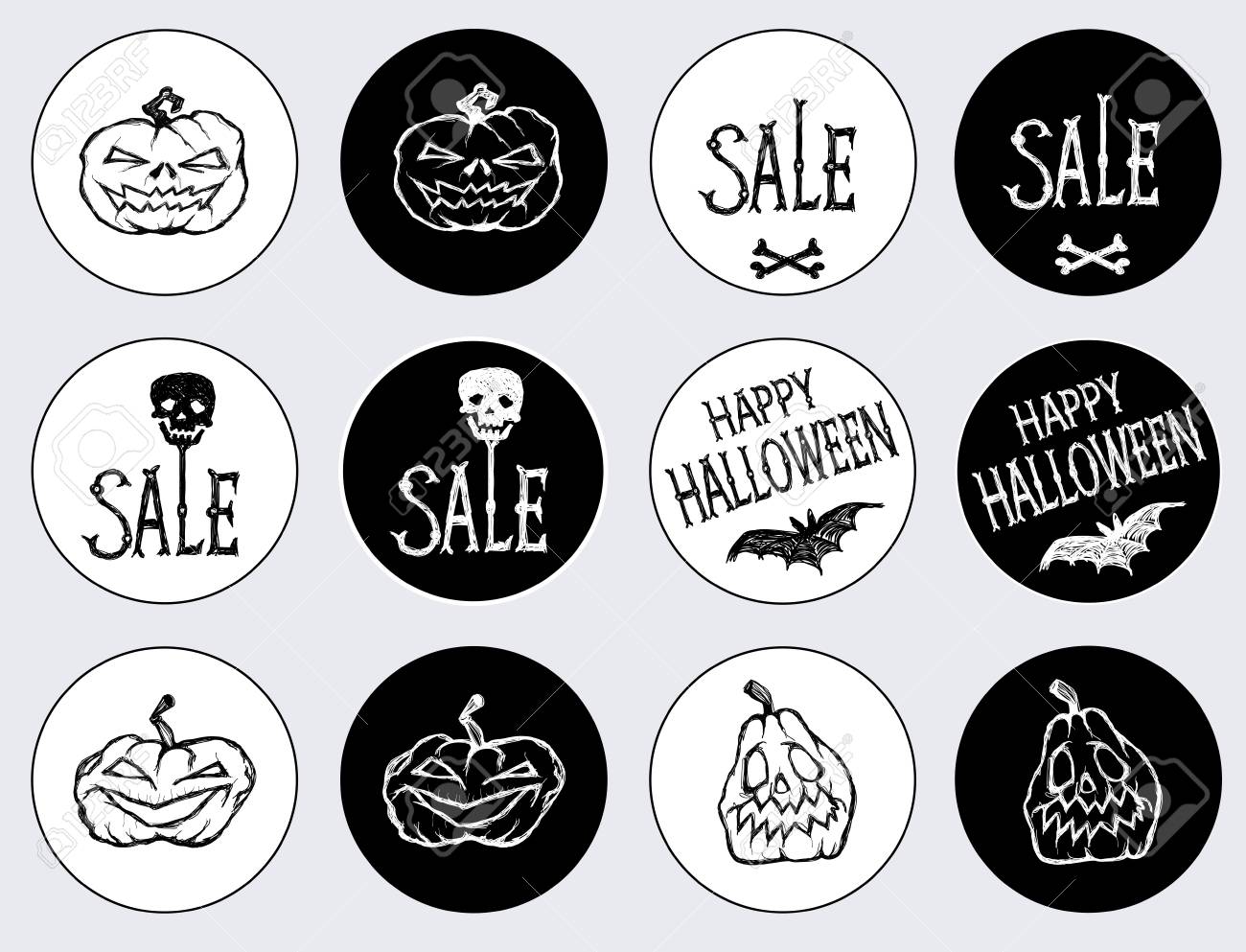 etiquetas para o feriado de halloween feliz dia das bruxas venda