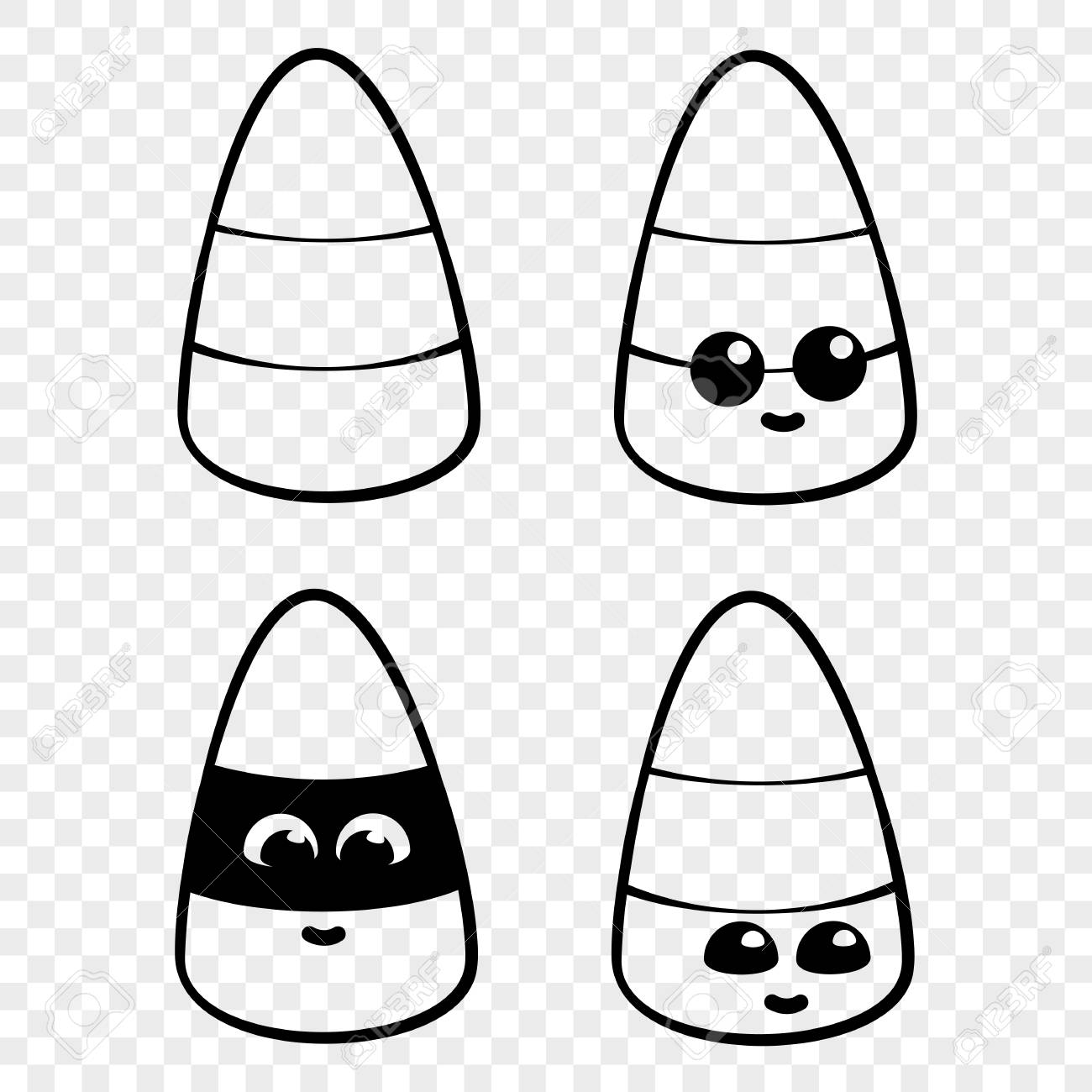 Candy Corn Halloween Outline Template For Laser Cutting And Decor Royalty Free Cliparts Vectors And Stock Illustration Image 111563906