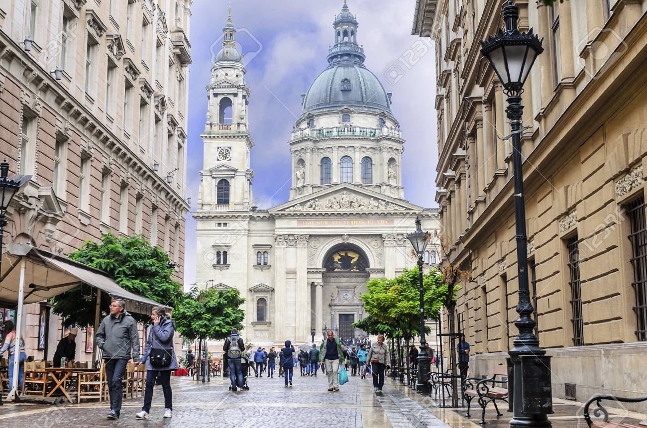 Streets Of The Central Part Of Budapest, Hungary. Stock Photo, Picture and Royalty Free Image. Image 88874433.