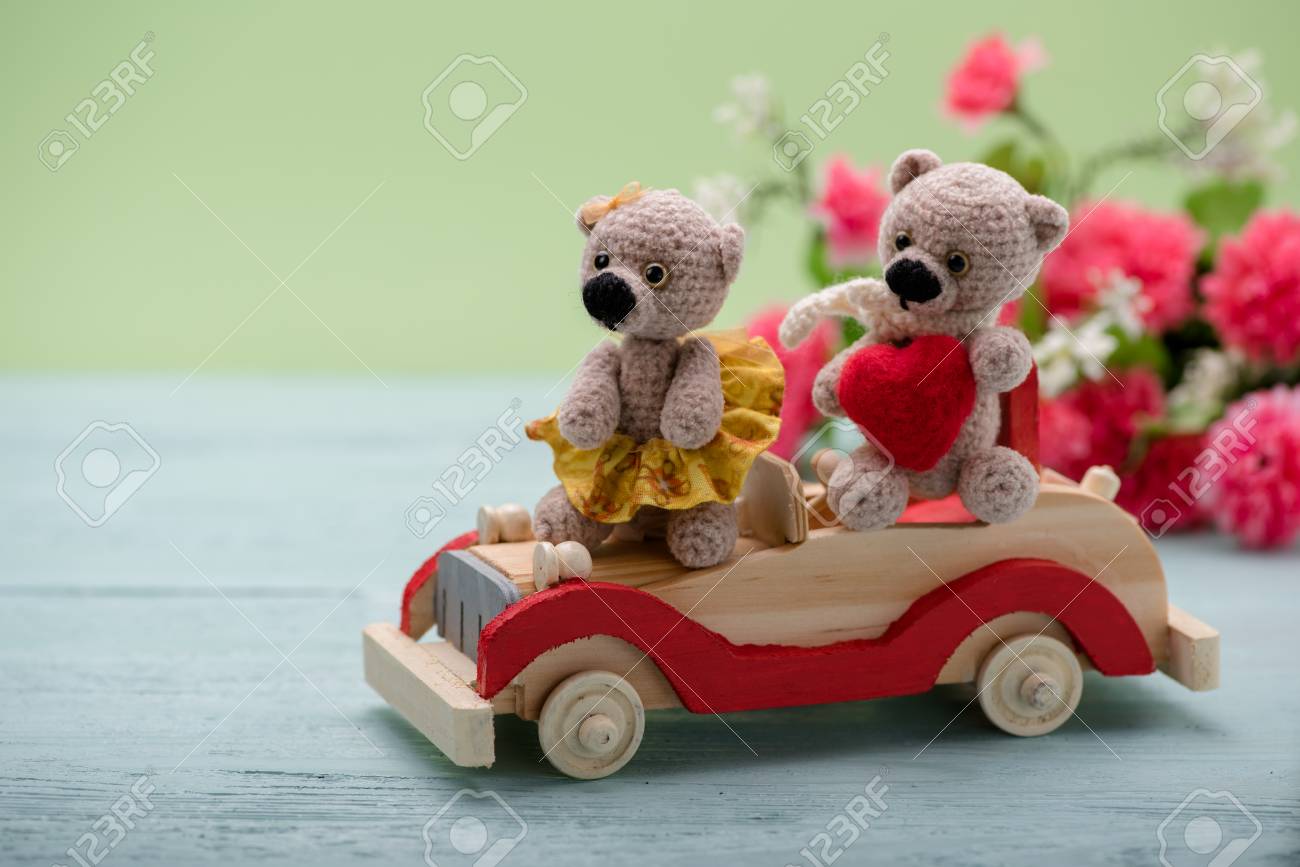 Valentines Day Love Heart Couple Teddy Bears On The Car Handmade Stock Photo Picture And Royalty Free Image Image 70202073 valentines day love heart couple teddy bears on the car handmade