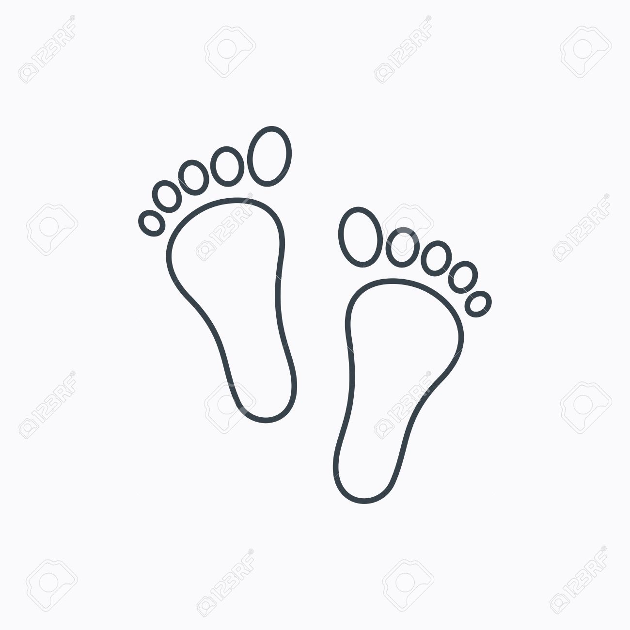 Bebe Empreintes Icone Pieds De L Enfant Signent Nouveau Ne Etapes Symbole Linear Icone De Contours Sur Fond Blanc Vecteur Clip Art Libres De Droits Vecteurs Et Illustration Image