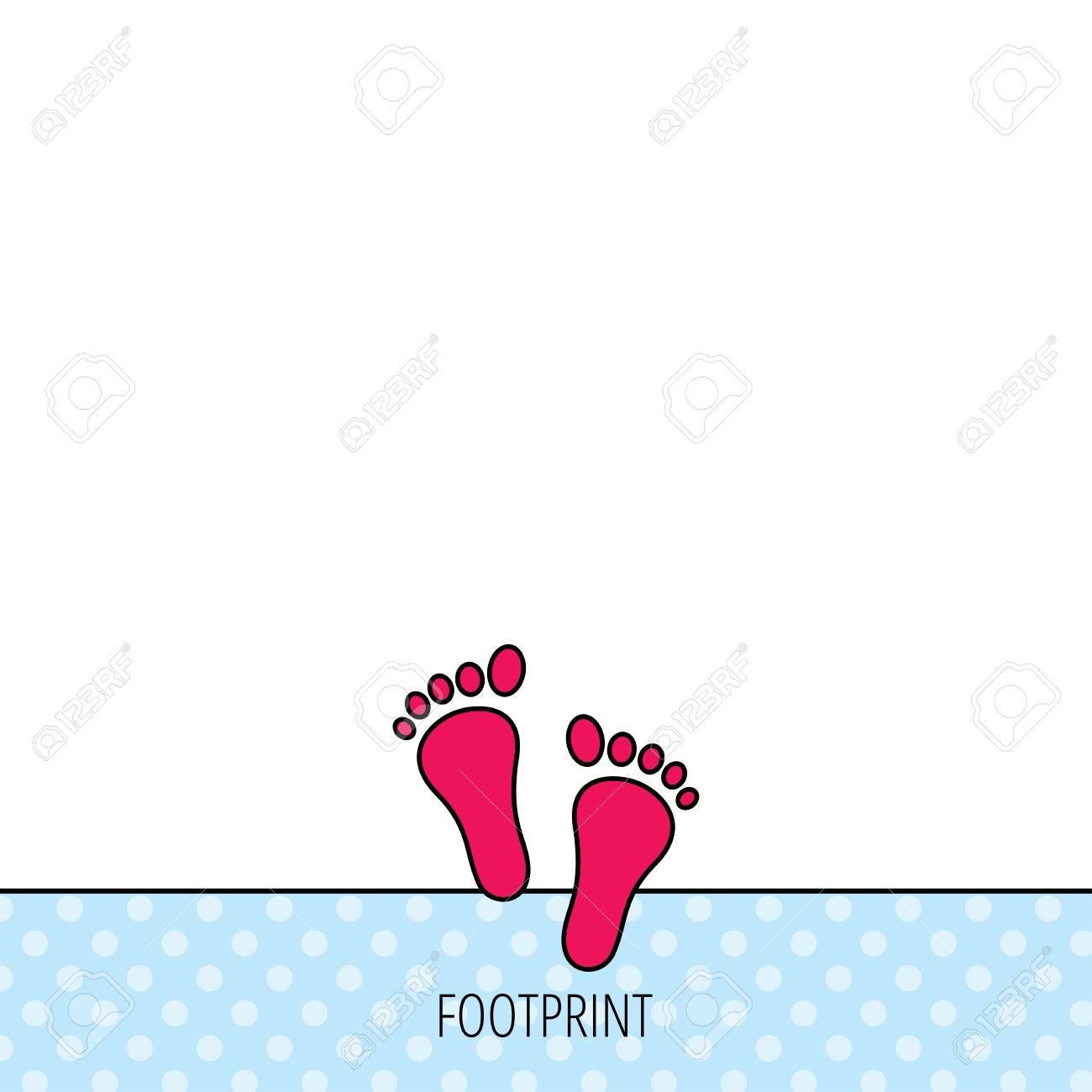 Icone De L Empreinte De Bebe Signe De Pieds Enfant Symbole Des Etapes Nouveau Ne Modele Sans Couture De Cercles Fond Avec L Icone Rouge Vecteur Clip Art Libres De Droits Vecteurs Et Illustration
