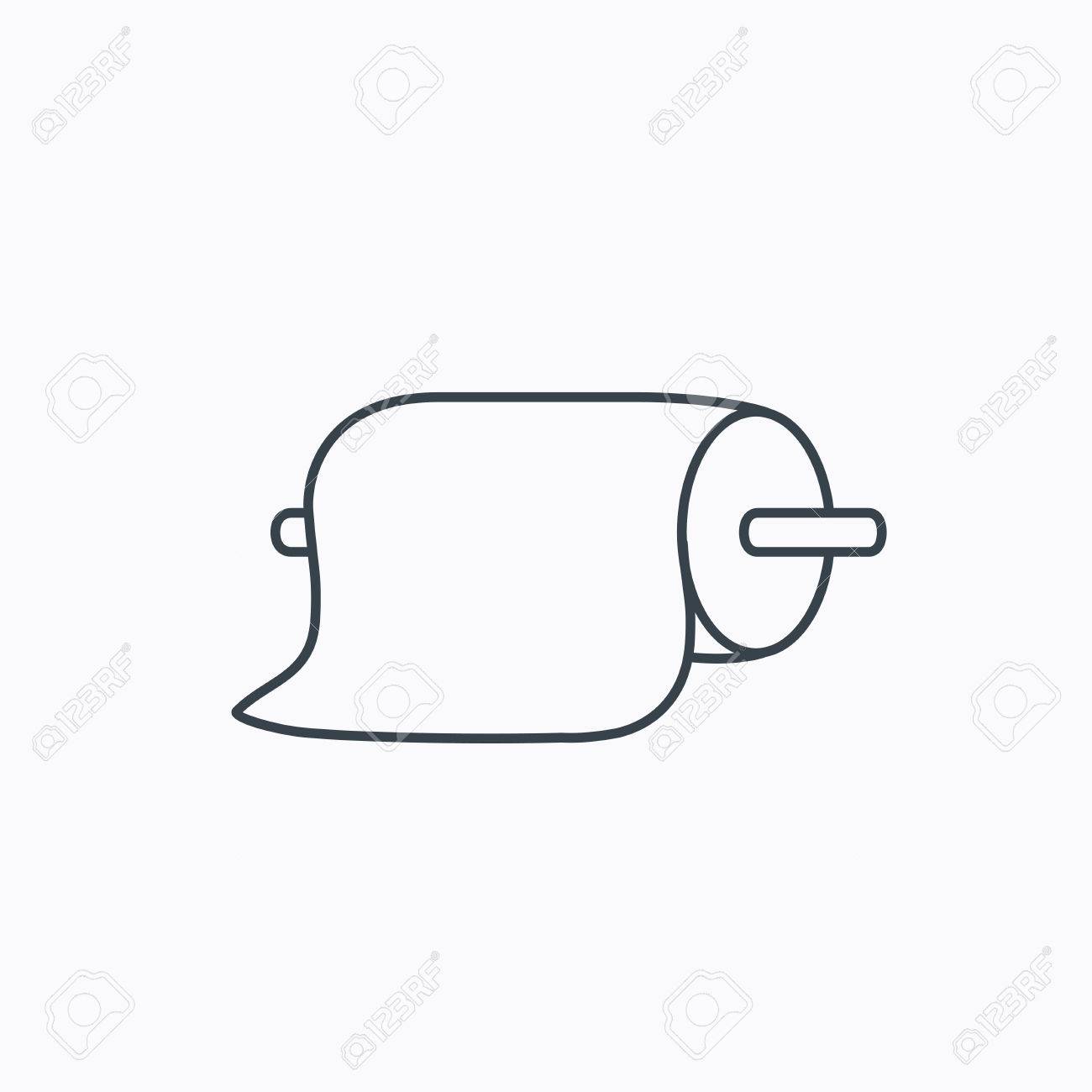 Papierhandtücher Symbol. Küchenhygiene Zeichen. Linear Umriss-Symbol Auf  Weißem Hintergrund. Vector Lizenzfrei Nutzbare Vektorgrafiken, Clip Arts,  Illustrationen. Image 44240401.