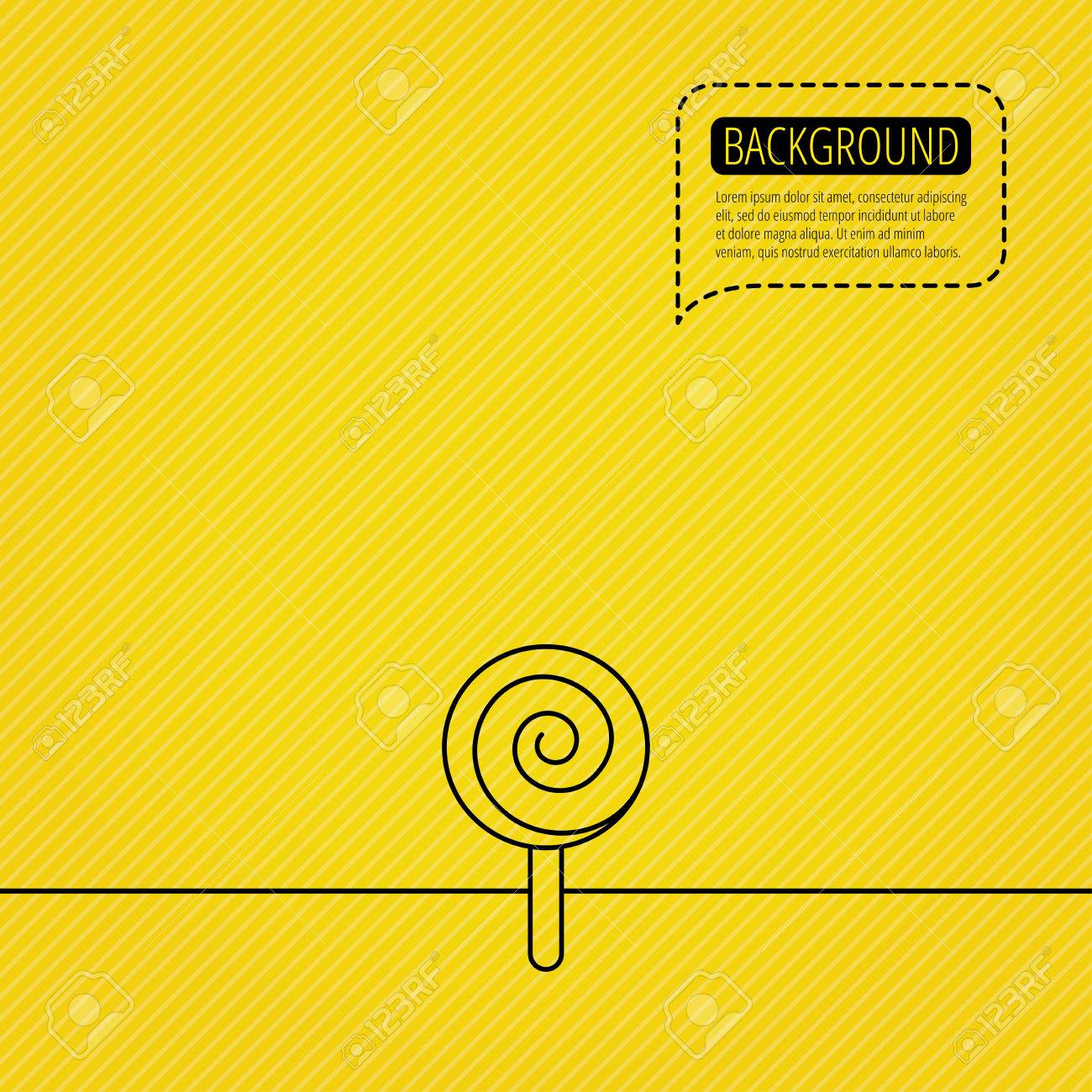 ロリポップのアイコン キャンディー ポップなキャンディのサイン 砂糖デザート シンボルを旋回します 点線の吹き出し オレンジ色の背景 ベクトルのイラスト素材 ベクタ Image ロリポップのアイコン キャンディー ポップなキャンディのサイン 砂糖デザート シンボルを旋回します 点線の吹き出し オレンジ色の背景 ベクトルのイラスト素材 ベクタ Image