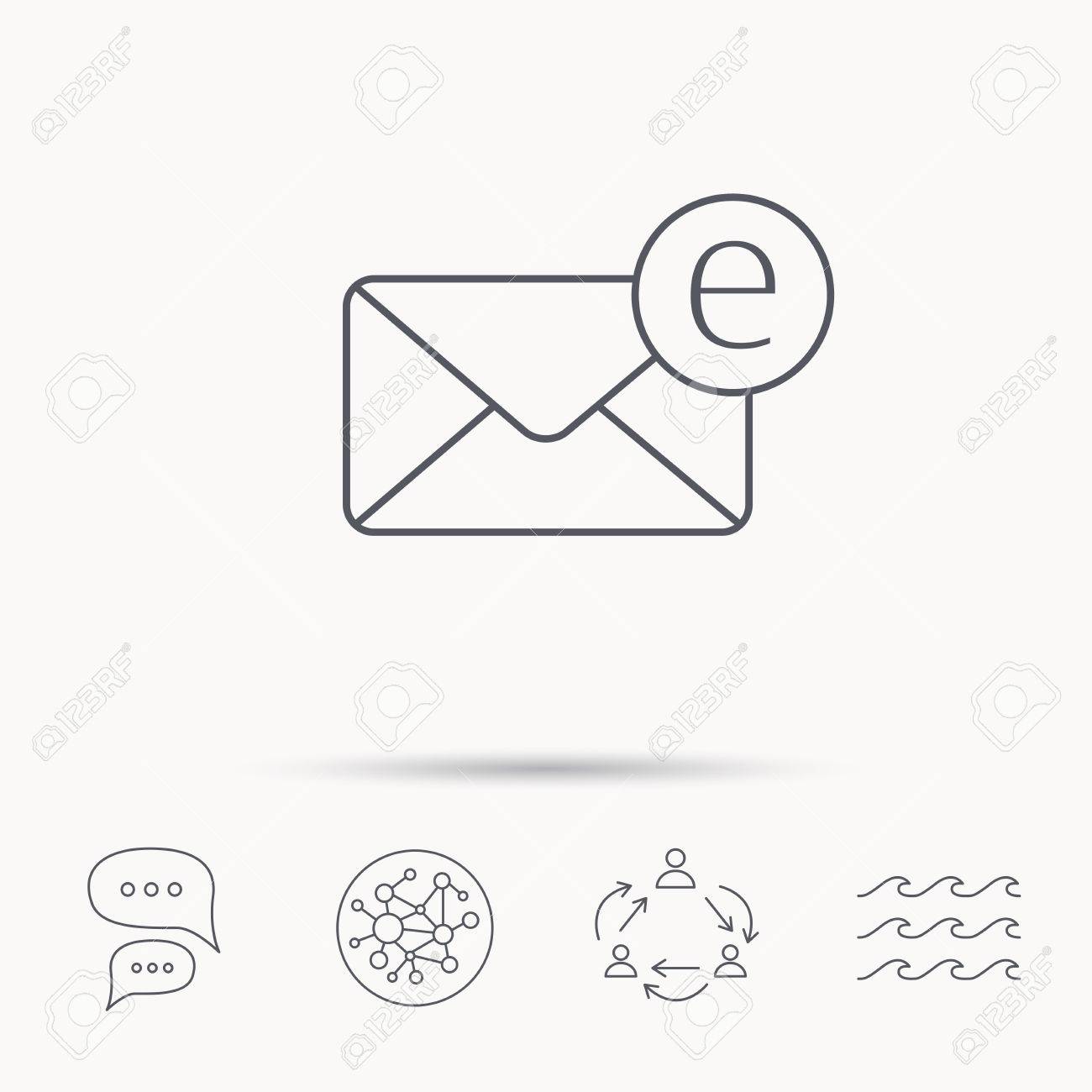 envelope mail icon email message sign internet letter symbol envelope wave