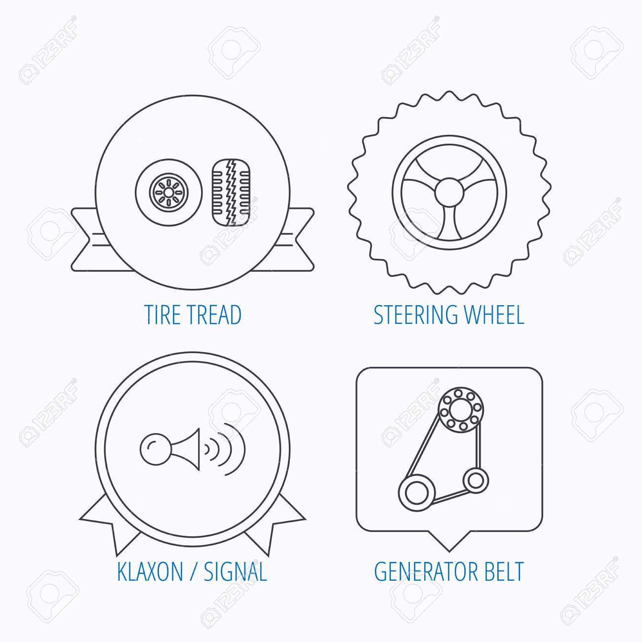 klaxon signal tire tread
