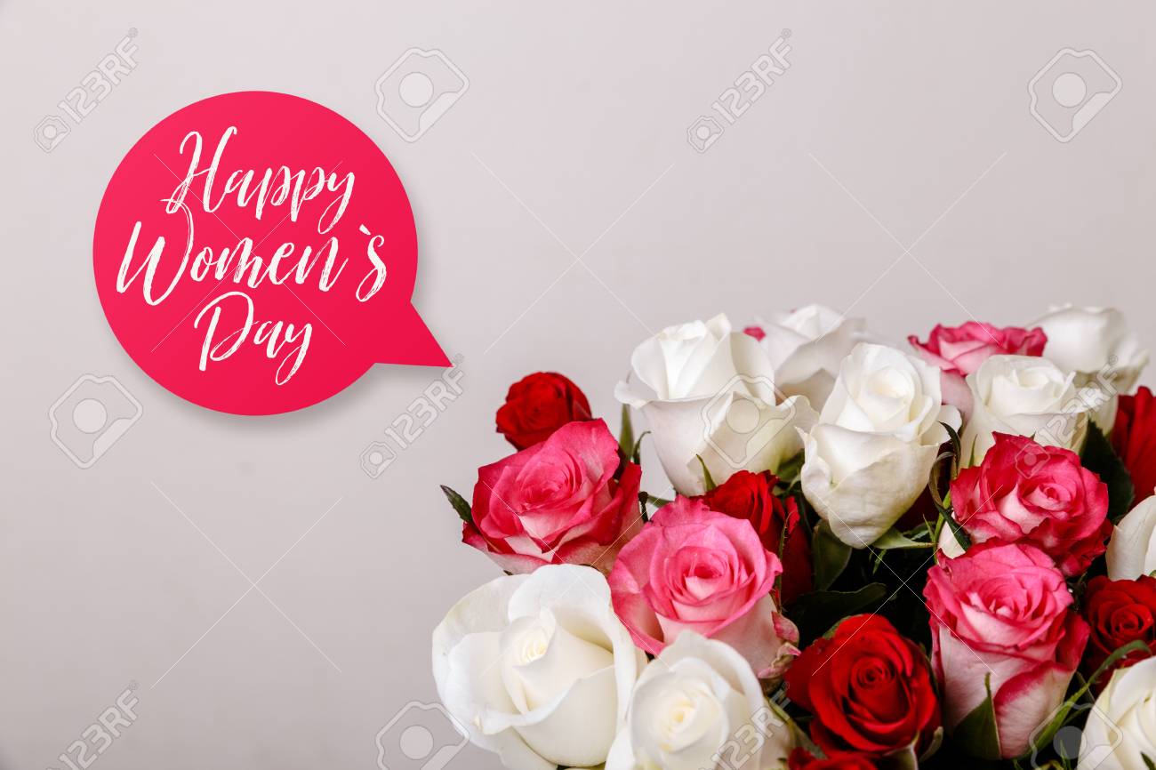 happy womens day flowers