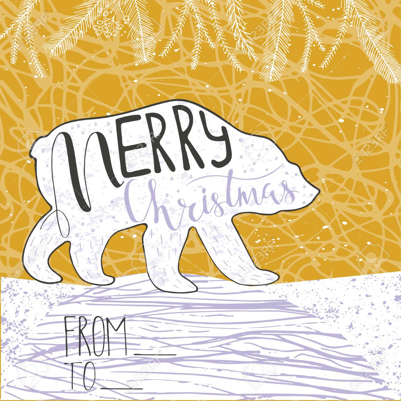 Weihnachtsillustration Mit Hand Gezeichneter Beschriftung Lustiger Weihnachtsillustration Mit Hand Gezeichneter Beschriftung Lustiger