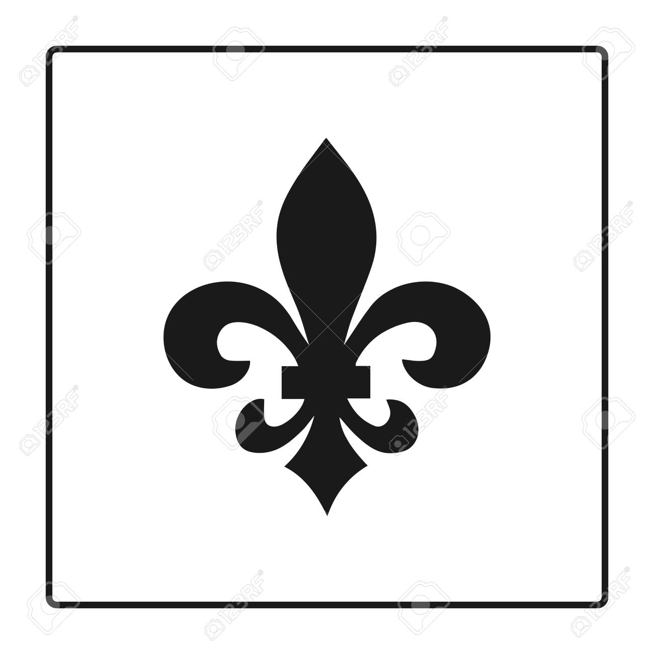 Fleur De Lis Symbol Silhouette Heraldische Symbol Vektor Illustration Mittelalterliche Zeichen Gluhende Franzosisch Fleur De Lis Koniglichen Lilie Elegante Dekoration Symbol Heraldische Symbol Fur Design Logo Oder Dekoration Lizenzfrei