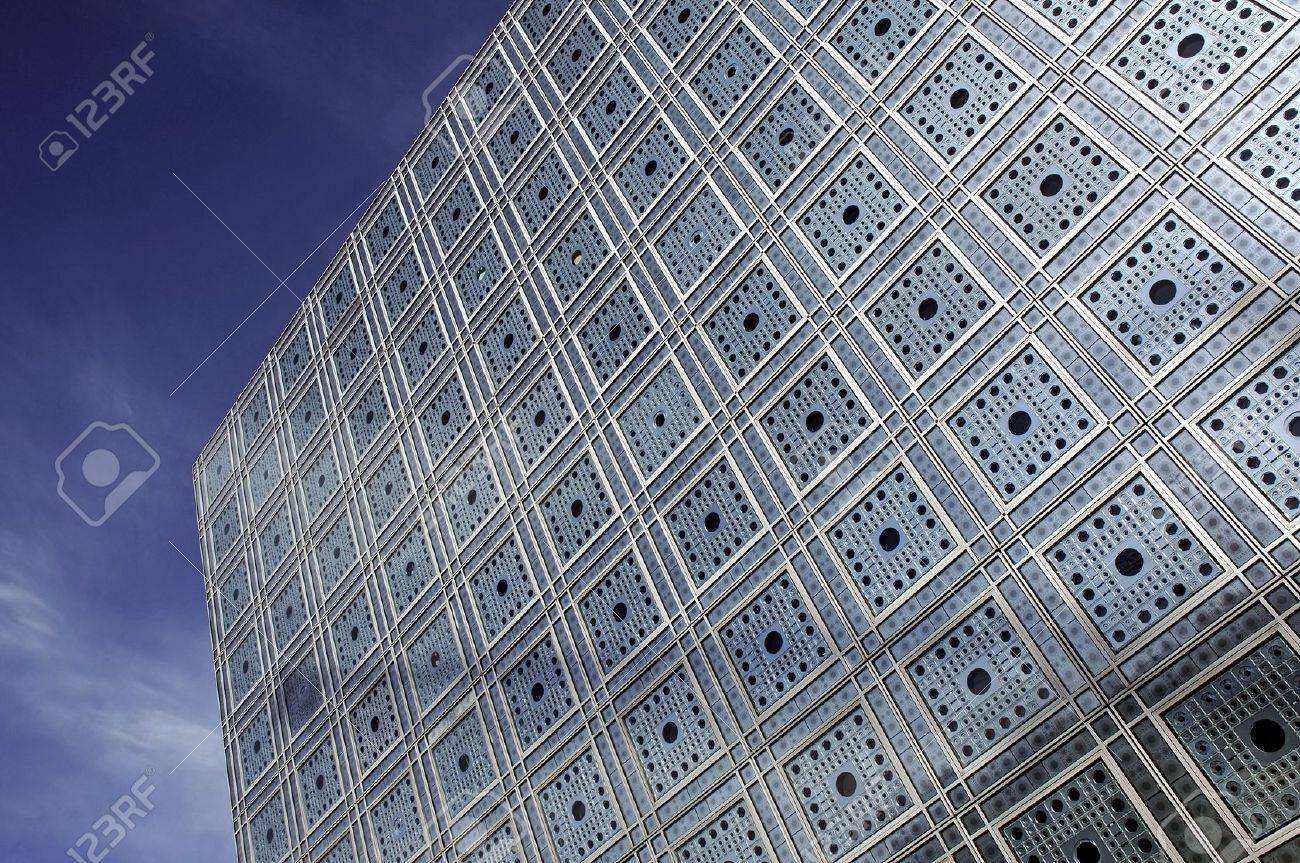 Modern Architecture France france, paris: the famous institut du monde arabe; arabic world Modern Architecture France france, paris: the famous institut du monde arabe; arabic world