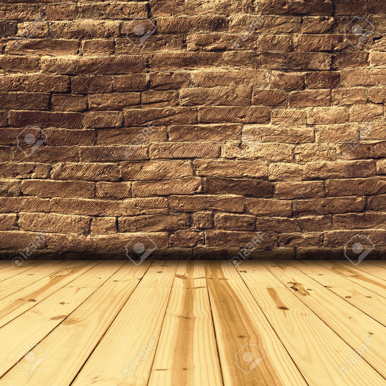 レンガの壁と木製の床の背景 の写真素材 画像素材 Image 4564