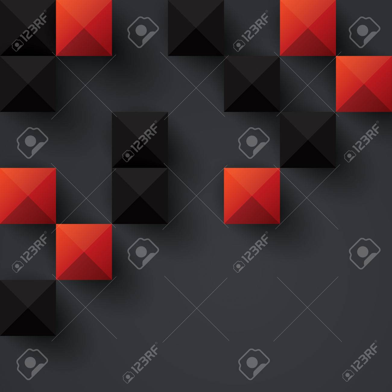 赤と黒の幾何ベクトル のイラスト素材 ベクタ Image